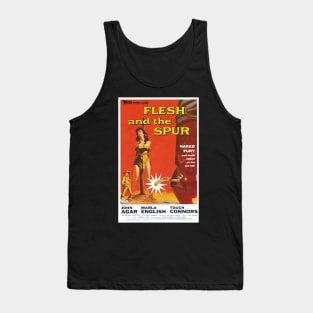 Vintage Drive-In Movie Poster - Flesh and the Spur Tank Top